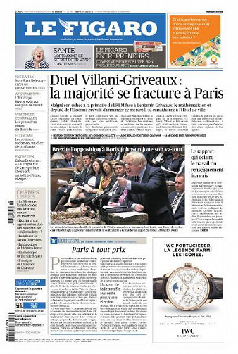 Le Figaro du Mercredi 4 Septembre 2019