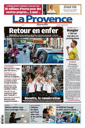 La Provence Marseille - Mercredi 4 Septembre 2019
