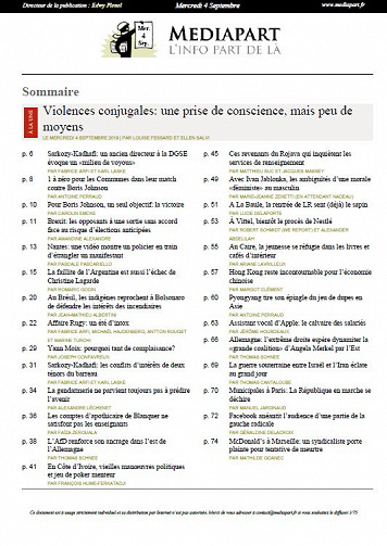 Mediapart - Mercredi 4 Septembre 2019