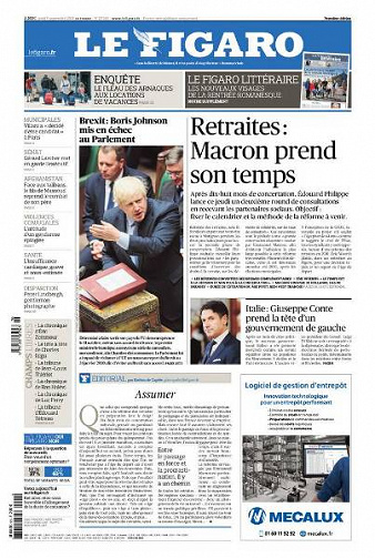Le Figaro du Jeudi 5 Septembre 2019