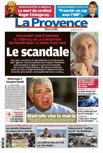 La Provence Marseille -Jeudi 5 Septembre 2019