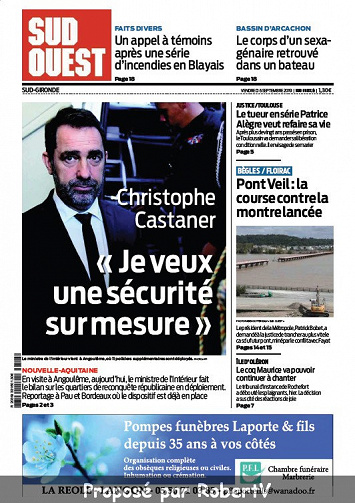 Sud Ouest Sud-Gironde - Vendredi 6 Septembre 2019