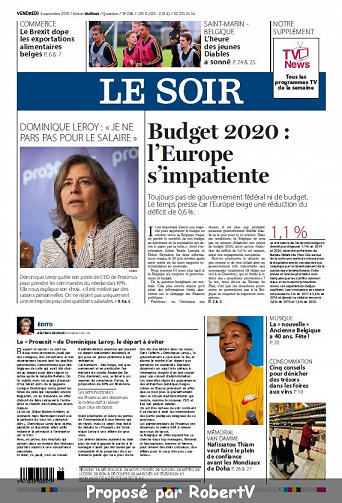 Le Soir - Vendredi 6 Septembre 2019