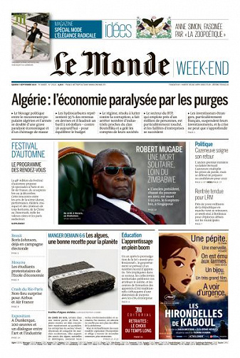 Le Monde du Samedi 7 Septembre 2019