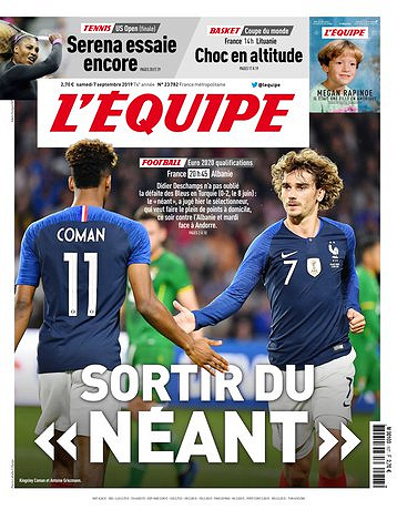L’equipe du Samedi 7 Septembre 2019