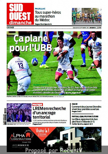Sud Ouest Dimanche - Gironde - Dimanche 8 Septembre 2019