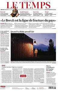 Le Temps du Lundi 9 Septembre 2019