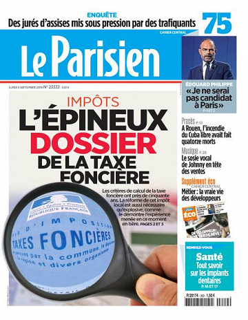 Le Parisien du Lundi 9 Septembre 2019