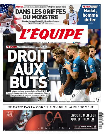 L’equipe du Mardi 10 Septembre 2019