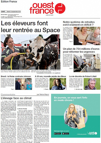 Ouest France - Mardi 10 Septembre 2019