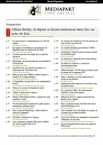 Mediapart - Mardi 10 Septembre 2019