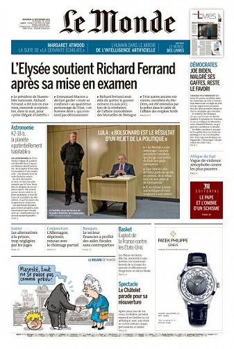 Le Monde du Vendredi 13 Septembre 2019