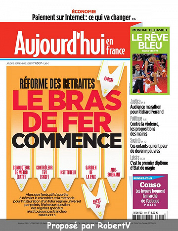 Aujourd’hui en France - Jeudi 12 Septembre 2019