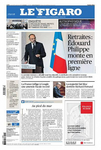 Le Figaro du Vendredi 13 Septembre 2019