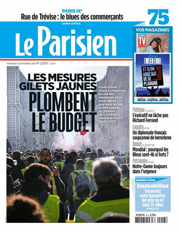 Le Parisien du Vendredi 13 Septembre 2019