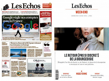PAck Les Échos + Les Échos Week-End - Vendredi 13 Septembre 2019