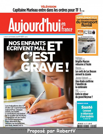 Aujourd’hui en France - Lundi 16 Septembre 2019
