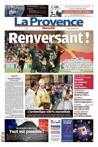 La Provence Marseille - Lundi 16 Septembre 2019