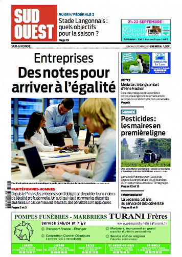 Sud Ouest Sud-Gironde - Lundi 16 Septembre 2019