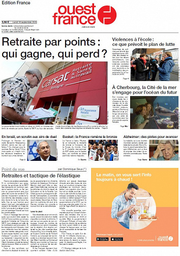 Ouest France - Lundi 16 Septembre 2019