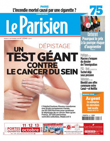 Le Parisien du Mardi 17 Septembre 2019