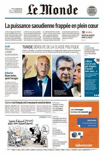 Le Monde du Mardi 17 Septembre 2019