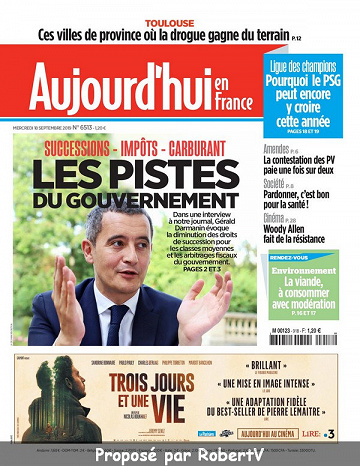 Aujourd’hui en France - Mercredi 18 Septembre 2019