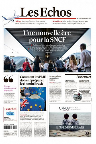 Les Echos du Jeudi 19 Septembre 2019