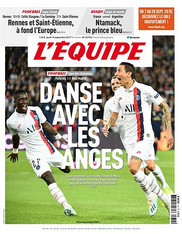 L’equipe du Jeudi 19 Septembre 2019