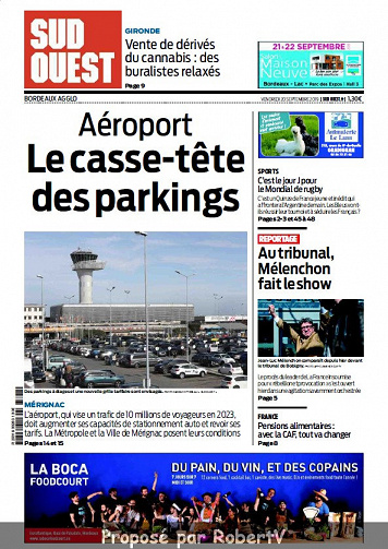 Sud Ouest Bordeaux - Vendredi 20 Septembre 2019