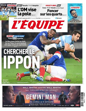 L’equipe du Samedi 21 Septembre 2019