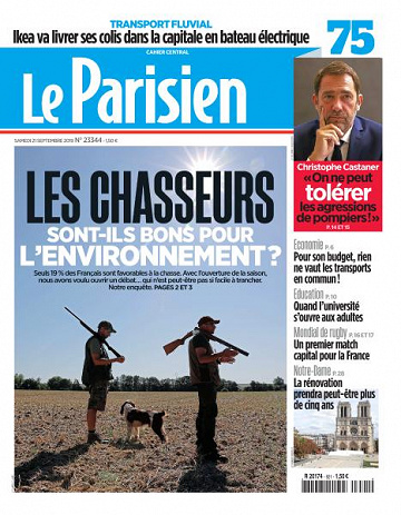 Le Parisien du Samedi 21 Septembre 2019
