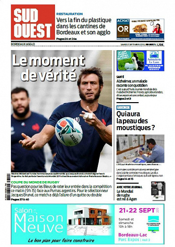Sud Ouest Bordeaux - Samedi 21 Septembre 2019