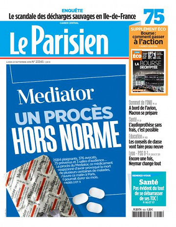 Le Parisien du Lundi 23 Septembre 2019