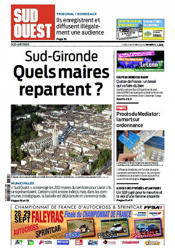 Sud Ouest Sud-Gironde - Lundi 23 Septembre 2019
