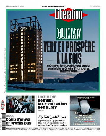 Liberation du Mardi 24 Septembre 2019