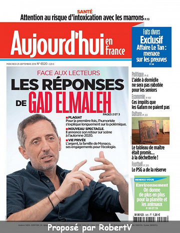 Aujourd’hui en France - Mercredi 25 Septembre 2019