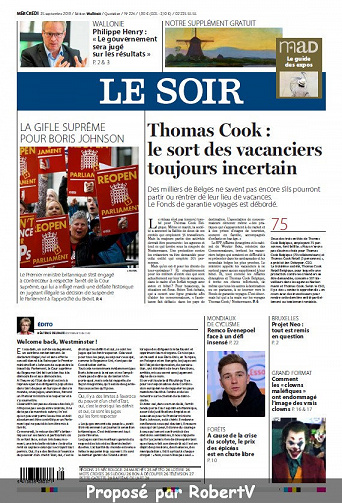 Le Soir - Mercredi 25 Septembre 2019