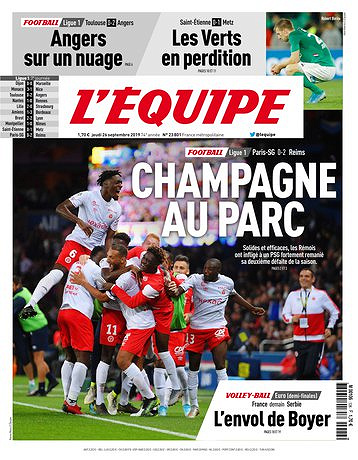 L’equipe du Jeudi 26 Septembre 2019