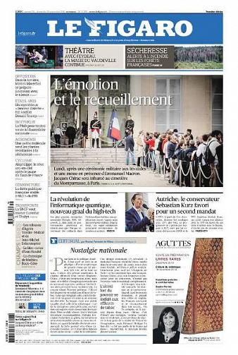 Le Figaro du Samedi 28 et Dimanche 29 Septembre 2019