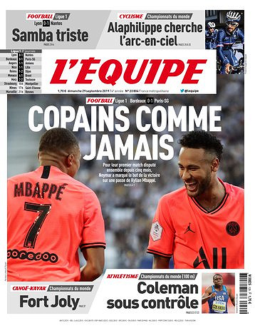 L’equipe du Dimanche 29 Septembre 2019