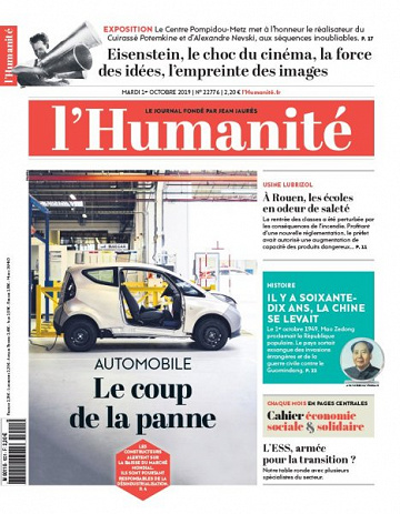 L’Humanité du Mardi 1er Octobre 2019