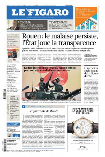 Le Figaro du Mercredi 2 Octobre 2019
