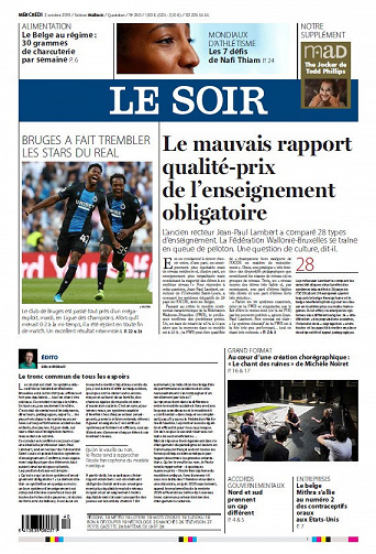Le Soir - Mercredi 2 Octobre 2019