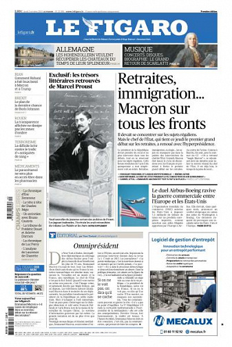 Le Figaro du Jeudi 3 Octobre 2019