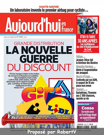 Aujourd’hui en France - Jeudi 3 Octobre 2019