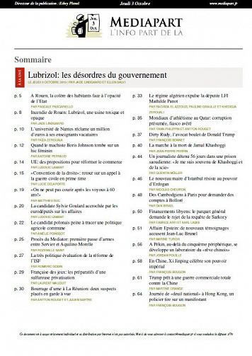 Mediapart - Jeudi 3 Octobre 2019