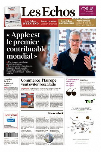 Les Echos du Vendredi 4 et Samedi 5 Octobre 2019