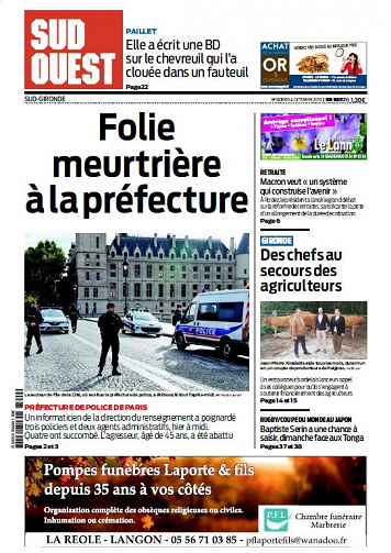 Sud Ouest Sud-Gironde - Vendredi 4 Octobre 2019