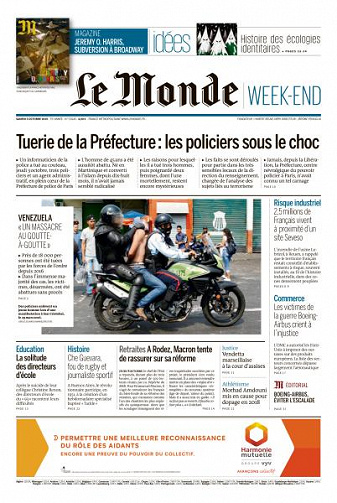 Le Monde du Samedi 5 Octobre 2019